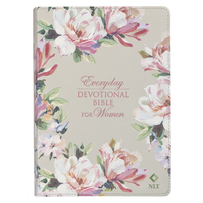 {=Devotional Bible NLT For Women-Faux Leather-Floral}