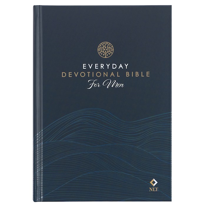 {=Devotional Bible NLT For Men-Hardcover-Black}