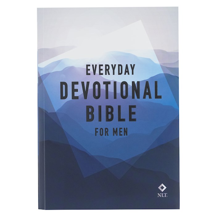 {=Devotional Bible NLT For Men-Softcover-Blue}