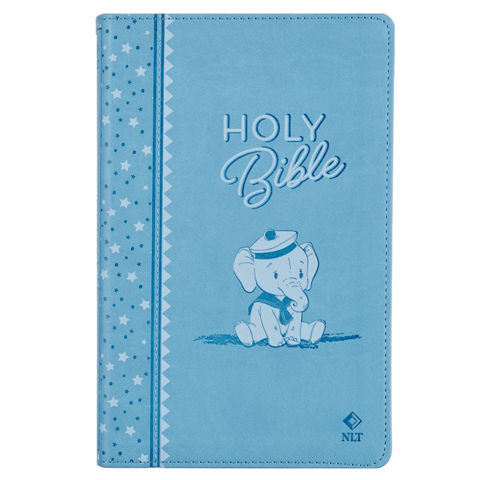 {=Bible NLT For Infants-Faux Leather-Blue}