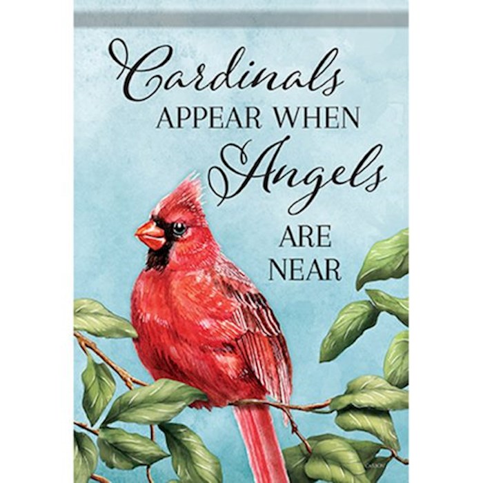{=Flag-Garden-Cardinals Appear (12.5" x 18")}